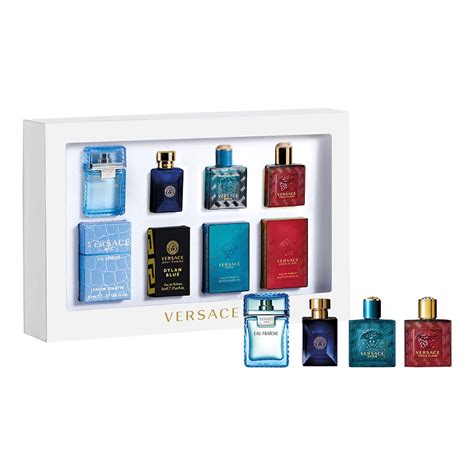 versace miniature perfume set india|versace mini aftershave set.